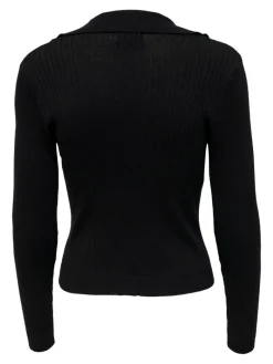 ONLNIMONE LS LIFE POLO PULLOVER CC KNT black