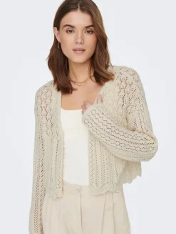 ONLNOLA 7/8 LIFE OPEN CARDIGAN KNT NOOS cloud dancer