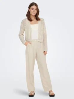 ONLNOLA 7/8 LIFE OPEN CARDIGAN KNT NOOS cloud dancer