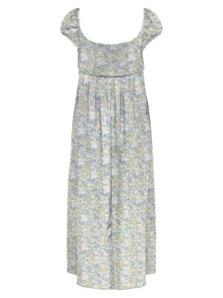 ONLNOVA LIFE S/S TEVA LONG DRESS AOP PTM coronet blue-ava blossom