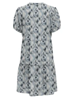 ONLNOVA LIFE VIS S/S THEA DRESS WVN faded denim-414 isla