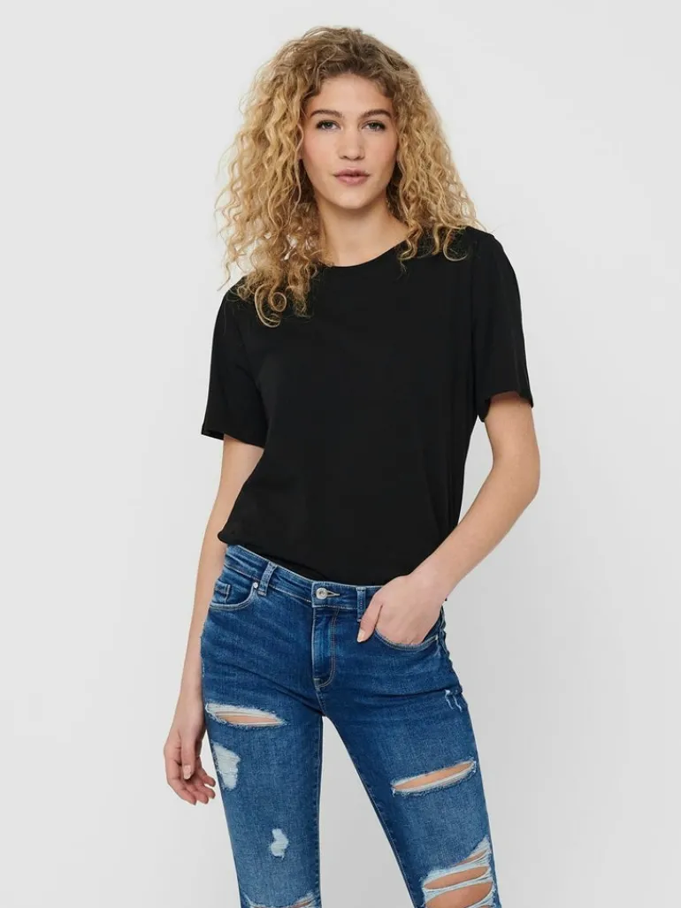 ONLONLY LIFE S/S TOP NOOS 2 PACK black