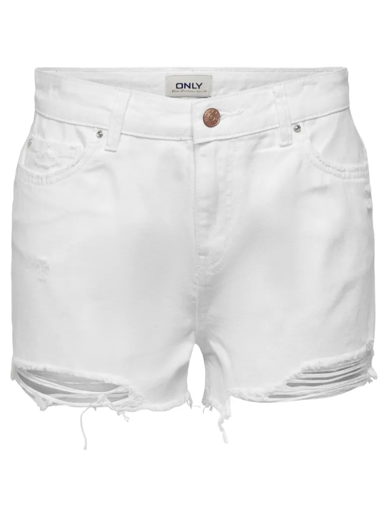 ONLPACY HW DNM SHORTS NOOS white