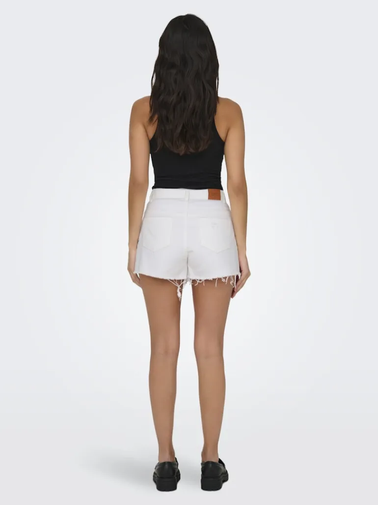 ONLPACY HW DNM SHORTS NOOS white
