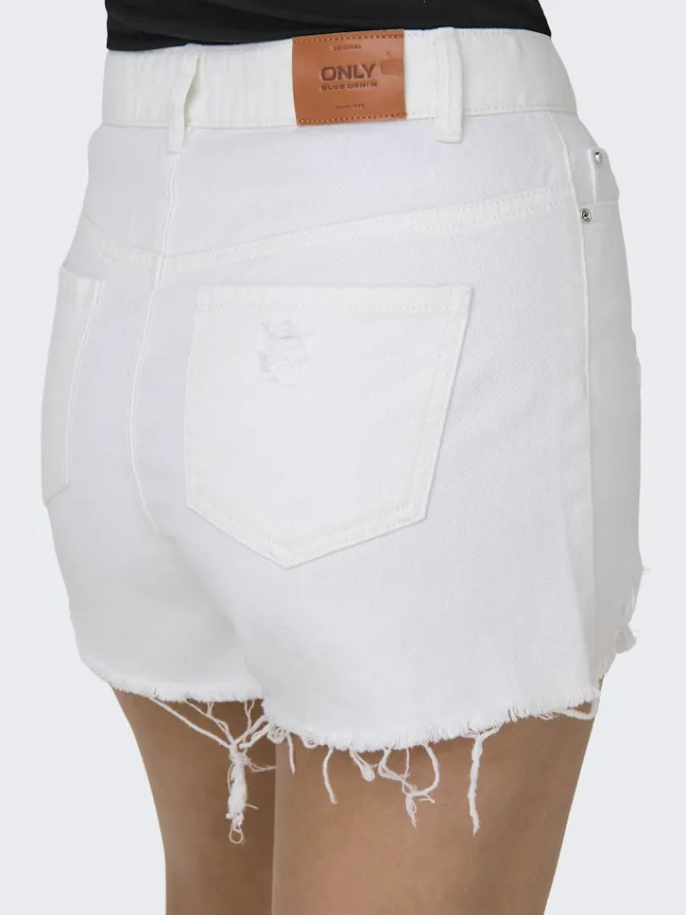ONLPACY HW DNM SHORTS NOOS white