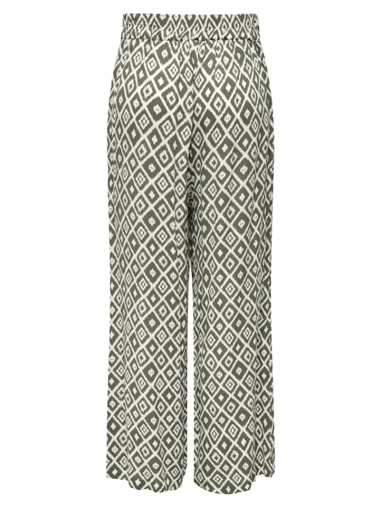 ONLPAKJA LIFE AOP BELT PANTS WVN NOOS balsam green