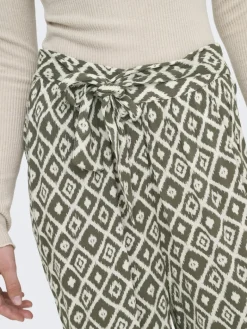 ONLPAKJA LIFE AOP BELT PANTS WVN NOOS balsam green