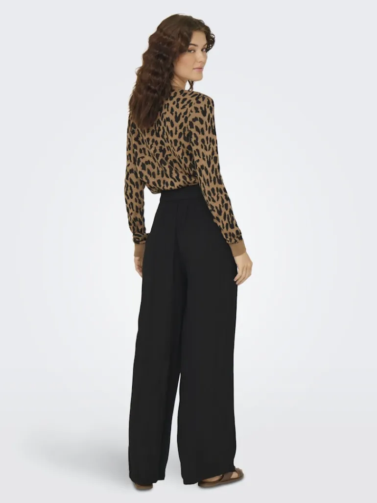 ONLPAKJA LIFE AOP BELT PANTS WVN NOOS black