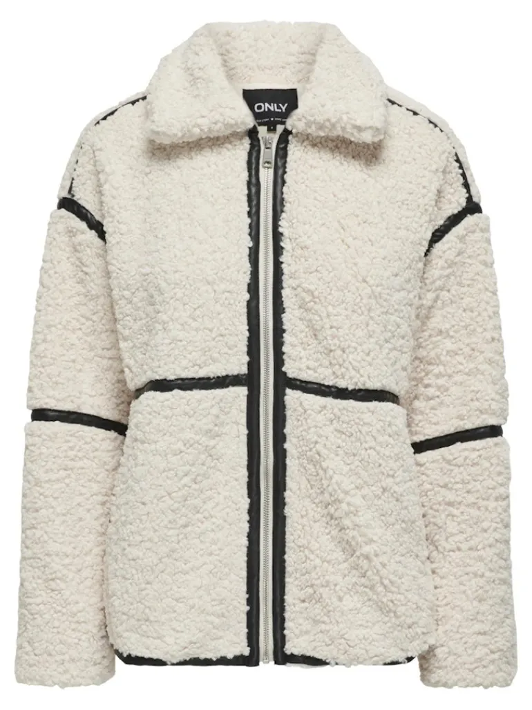 ONLPARIS TEDDY JACKET LIFE OTW CS white sand