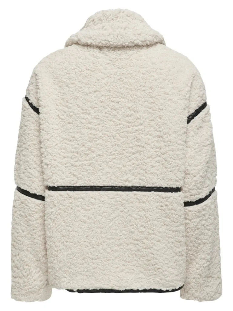 ONLPARIS TEDDY JACKET LIFE OTW CS white sand