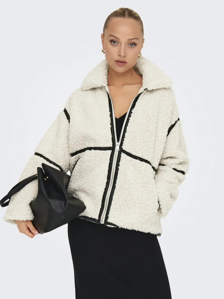 ONLPARIS TEDDY JACKET LIFE OTW CS white sand