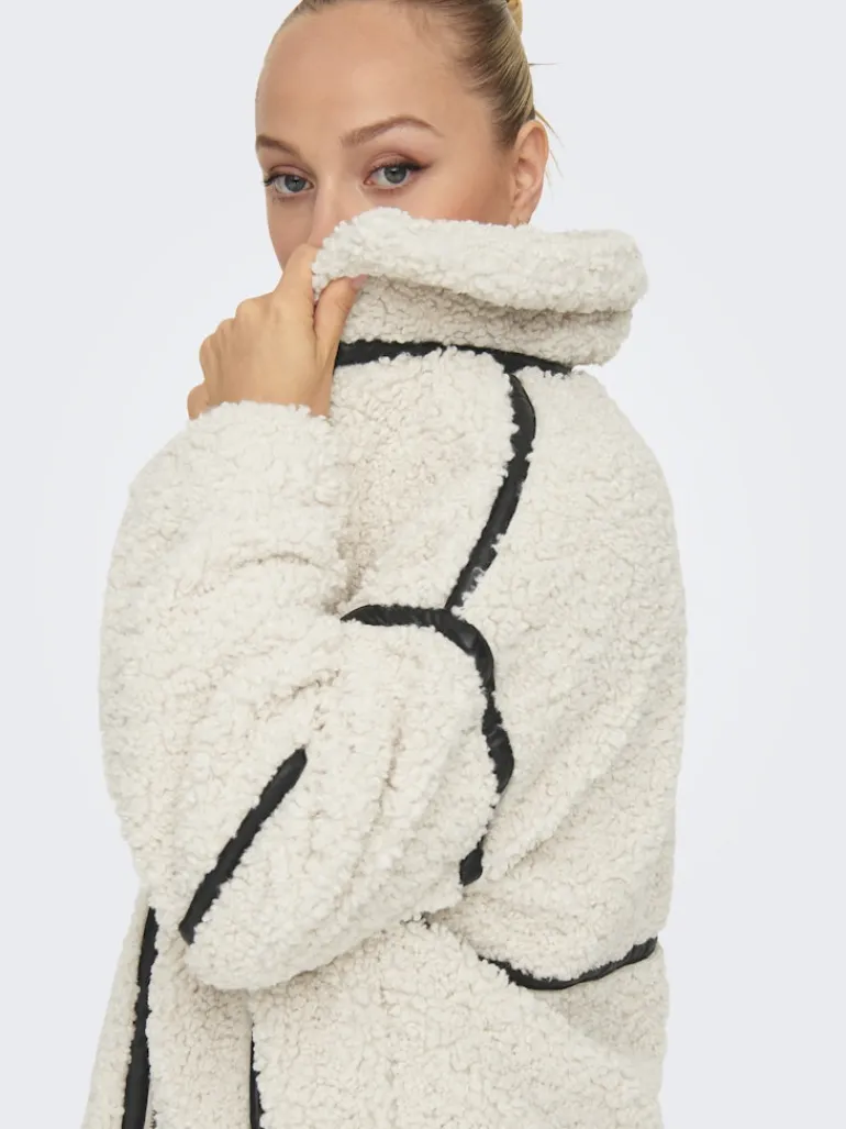 ONLPARIS TEDDY JACKET LIFE OTW CS white sand