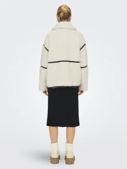 ONLPARIS TEDDY JACKET LIFE OTW CS white sand