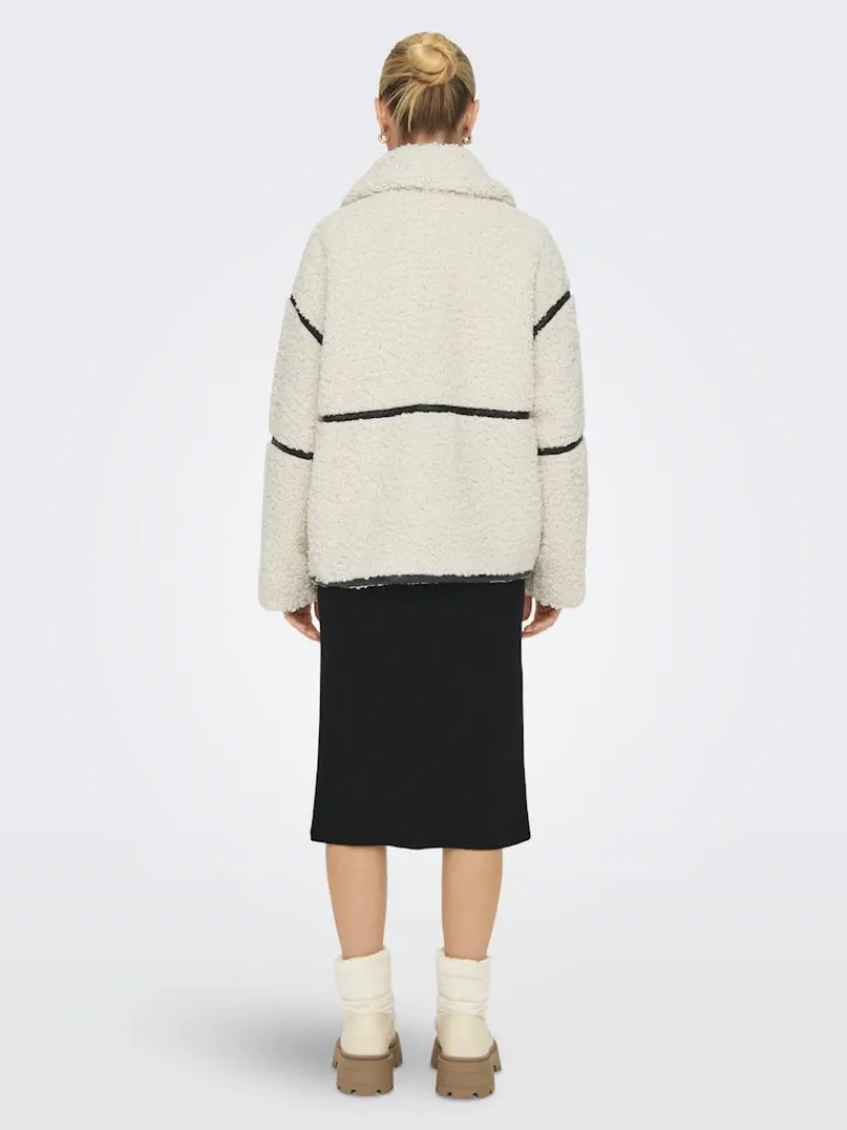 ONLPARIS TEDDY JACKET LIFE OTW CS white sand