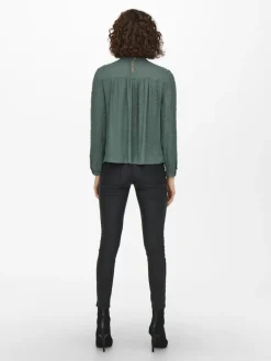 ONLPELIA LIFE LS DOT BLOUSE WVN CS balsam green