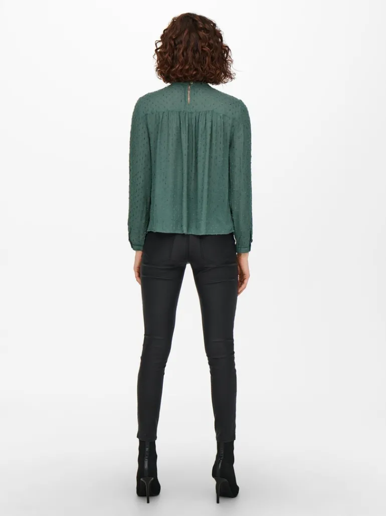 ONLPELIA LIFE LS DOT BLOUSE WVN CS balsam green