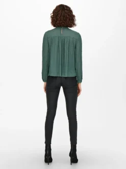 ONLPELIA LIFE LS DOT BLOUSE WVN CS balsam green