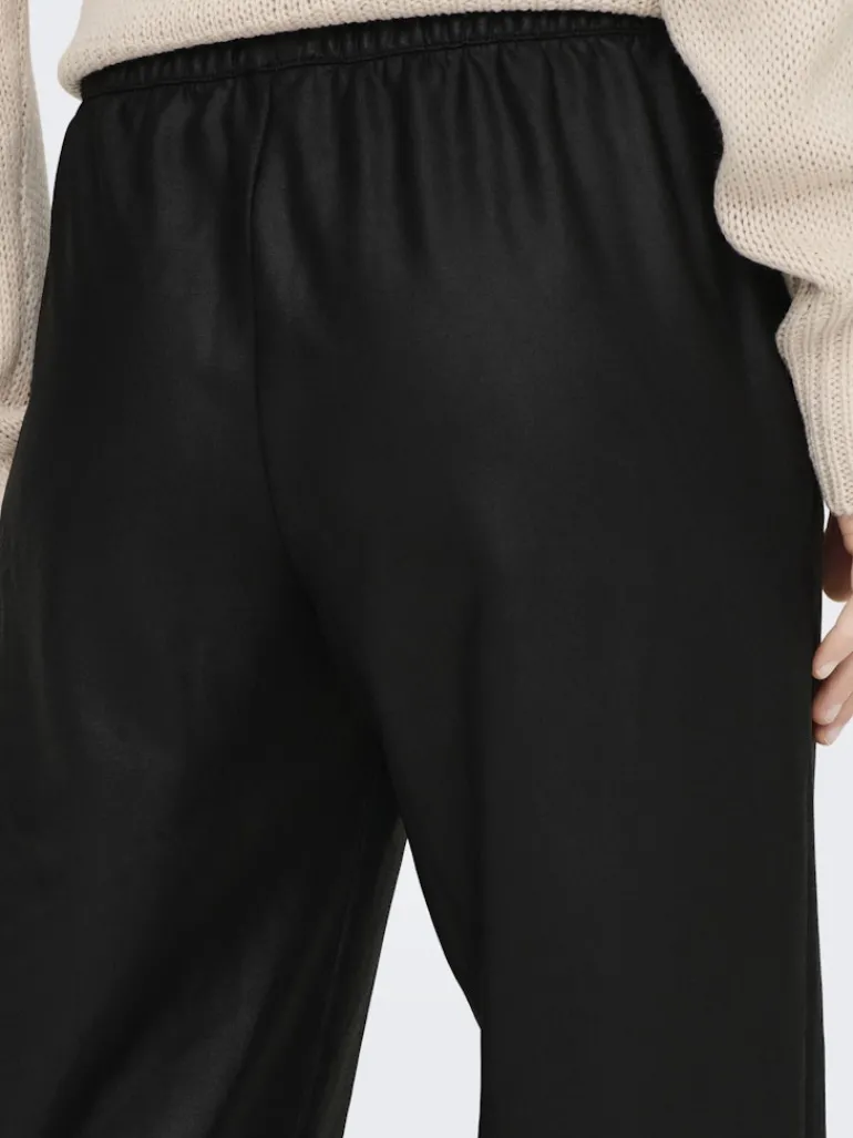 ONLPOPSTAR LIFE MW WIDE COATED PNT NOOS black