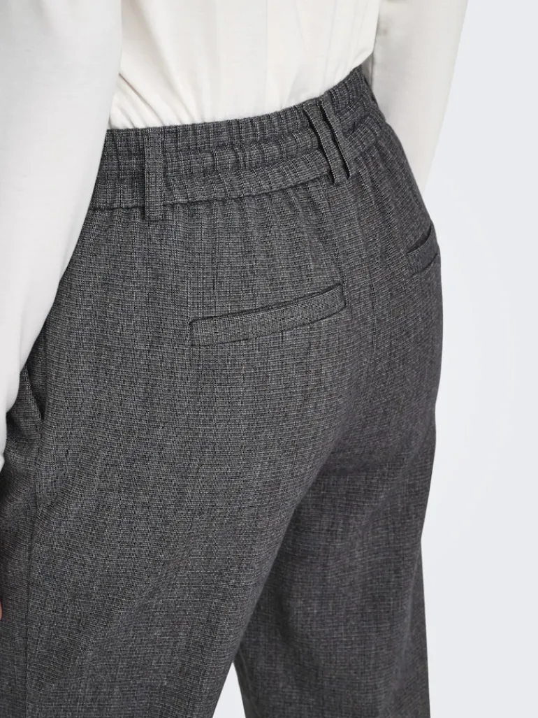 ONLPOPTRASH-ELISE EASY MELANGE PANT NOOS dark grey melange