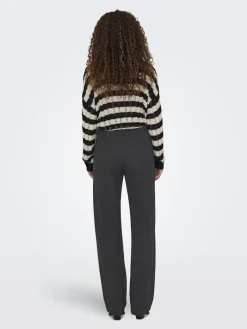 ONLPOPTRASH MW STRAIGHT PNT NOOS dark grey melange