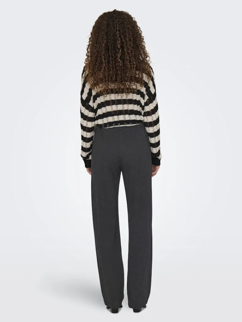 ONLPOPTRASH MW STRAIGHT PNT NOOS dark grey melange