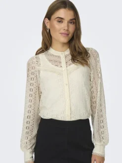 ONLREBA LACE L/S SHIRT JRS NOOS egret