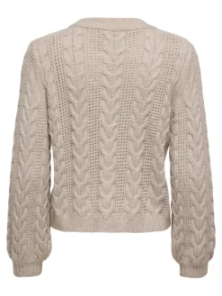 ONLRUBINA LIFE LS CABLE O-NECK KNT NOOS mocha meringue