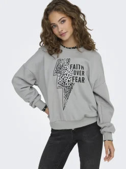 ONLRUNA L/S O-NECK BOX CC SWT ultimate grey