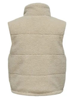 ONLSANDRA LIFETEDDY WAISTCOAT ZIP CS OTW pumice stone