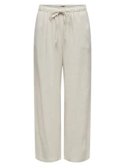 ONLSIESTA MW PULL-UP LINEN BL PNT NOOS moonbeam