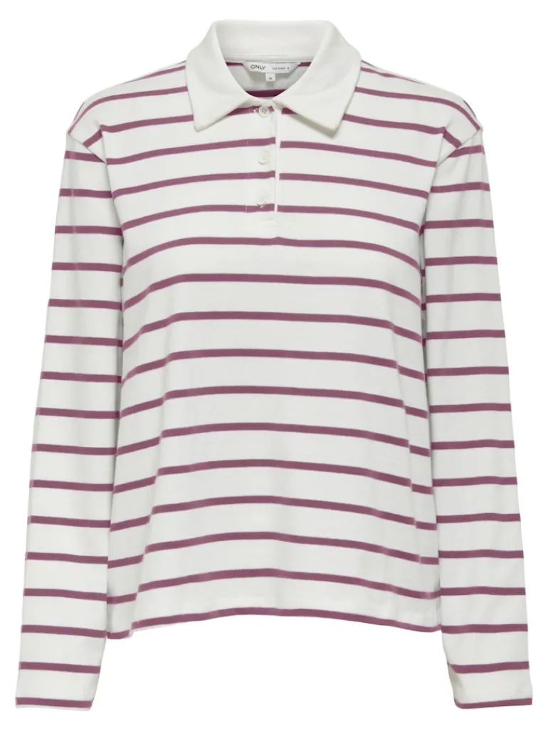ONLSIRA L/S POLO JRS burgundy