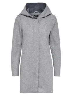 ONLSIRI BONDED HOOD COAT CC OTW light grey melange