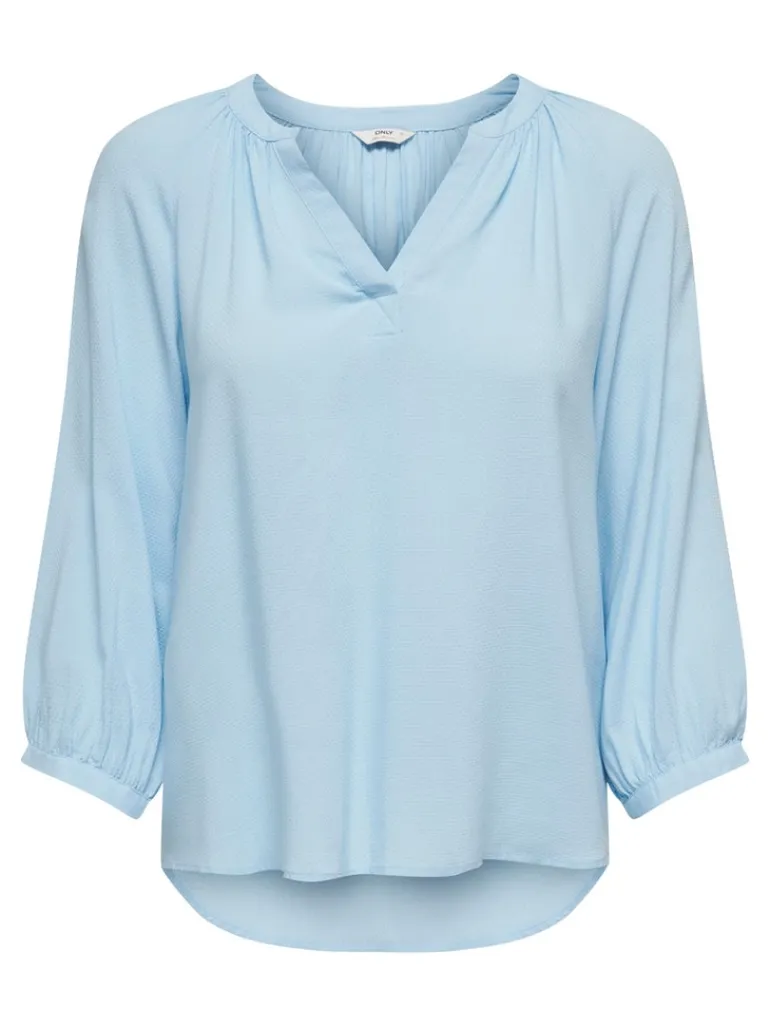 ONLSKY 3/4 V-NECK TOP WVN CS clear sky
