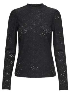 ONLSMILLA LIFE L/S PUFF TOP JRS black