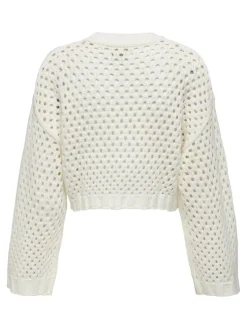 ONLSMILLA SHORT PULLOVER L/S KNT NOOS marshmallow