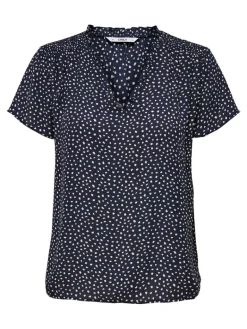 ONLSONJA LIFE S/S V-NECK TOP PTM night sky1