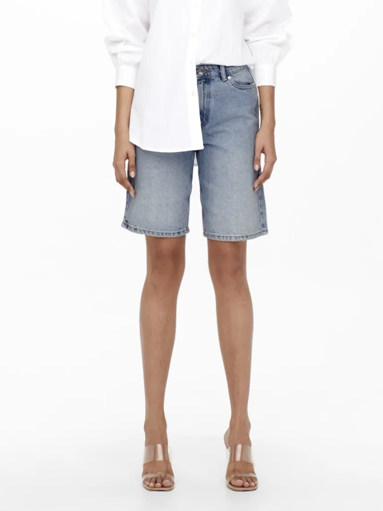 ONLSONNY HW WIDE DNM SHORTS NOOS light blue denim