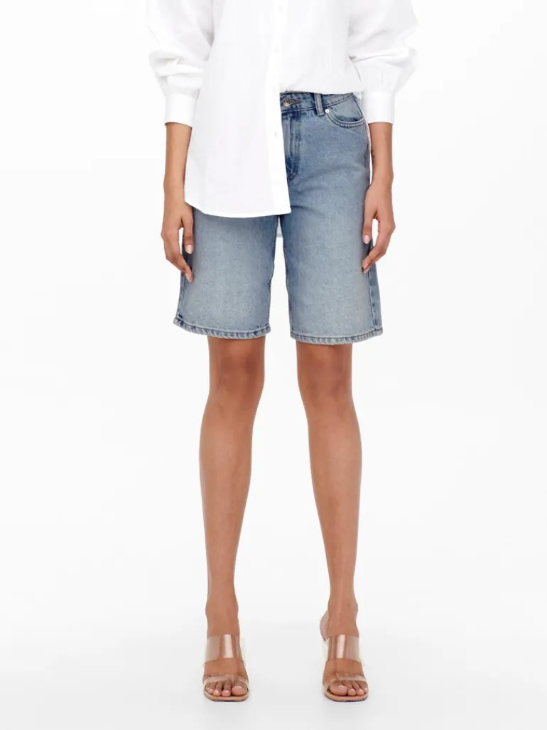 ONLSONNY HW WIDE DNM SHORTS NOOS light blue denim