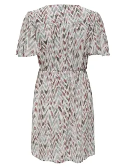 ONLSTAR LIFE S/S SLOANE DRESS PTM cloud dancer