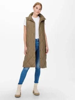 ONLTANZIA QUILTED WAISTCOAT CC OTW tigers eye