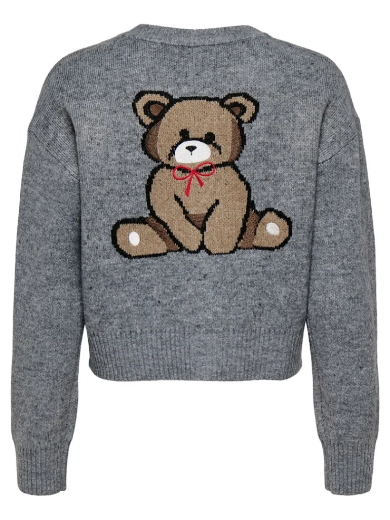 ONLTEDDY LS CARDIGAN EX KNT medium grey melange