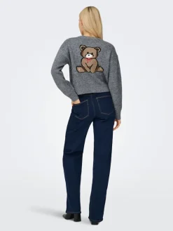 ONLTEDDY LS CARDIGAN EX KNT medium grey melange