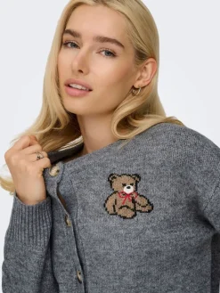 ONLTEDDY LS CARDIGAN EX KNT medium grey melange
