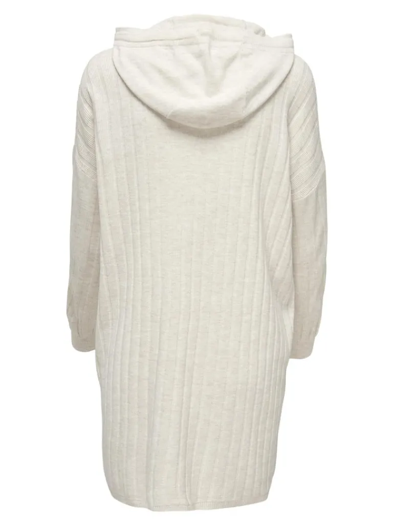 ONLTESSA CAREY L/S HOOD DRESS KNT pumice stone