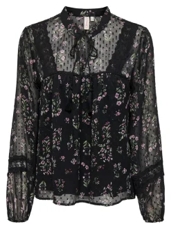 ONLTESSA ELIZA LS TOP WVN black
