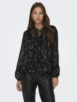 ONLTESSA ELIZA LS TOP WVN black