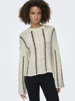 ONLTESSA LS CABEL STITCH O-NECK CC KNT birch