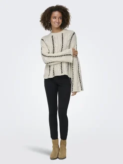 ONLTESSA LS CABEL STITCH O-NECK CC KNT birch