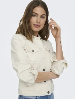 ONLTIA DNM JACKET COL PIM ecru