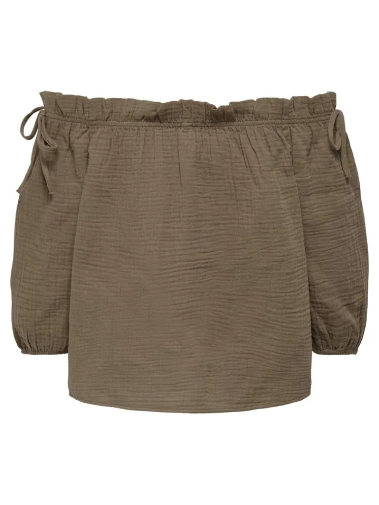 ONLTILLA THYRA OFF SHOULDER TOP NN walnut